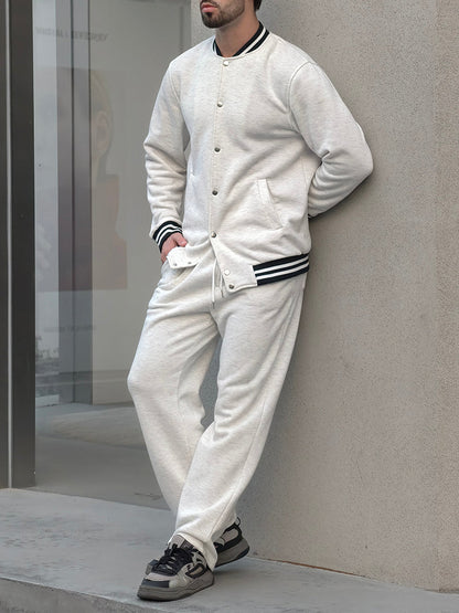 Heren Slim Fit Set – Jas en Broek met Rits, Geschikt voor Casual en Werkgebruik