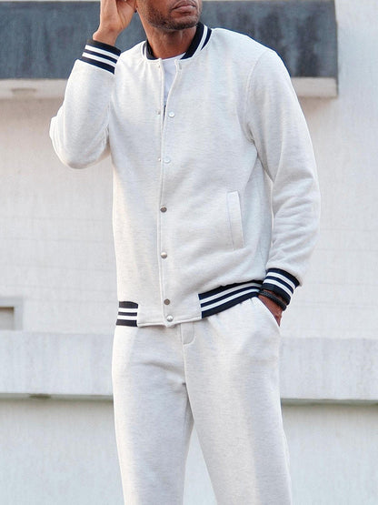 Heren Slim Fit Set – Jas en Broek met Rits, Geschikt voor Casual en Werkgebruik