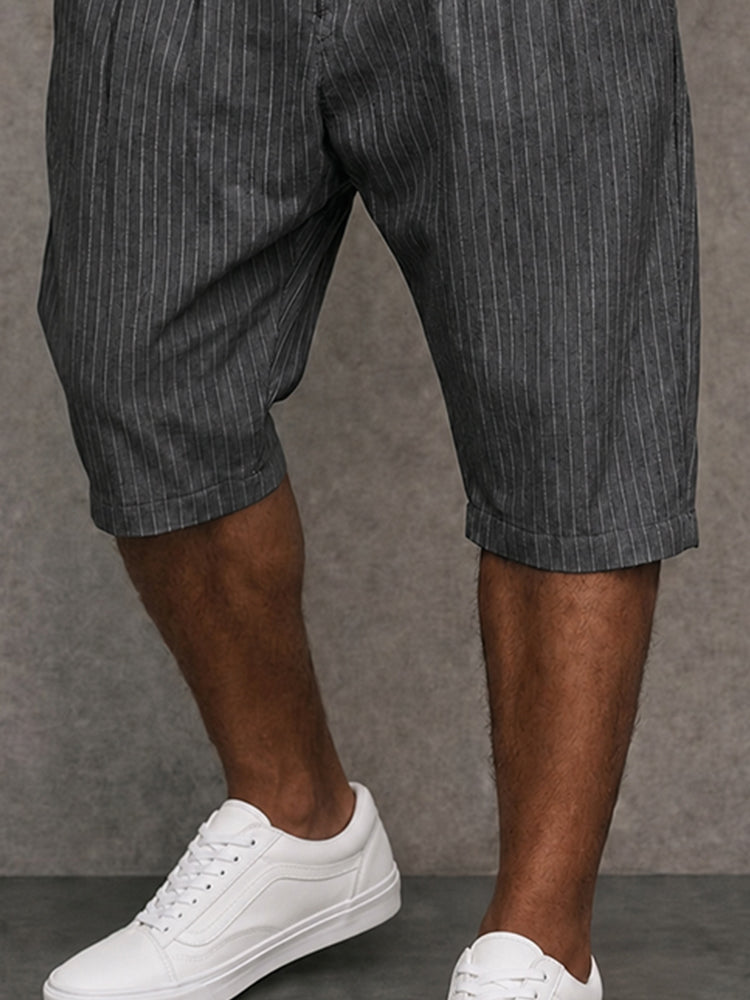 Heren Slim Fit Shorts – Met Knopen, Geschikt voor Casual en Werkgebruik