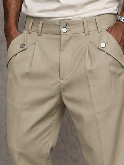 Heren Slim Fit Shorts – Met Knopen, Geschikt voor Casual en Werkgebruik