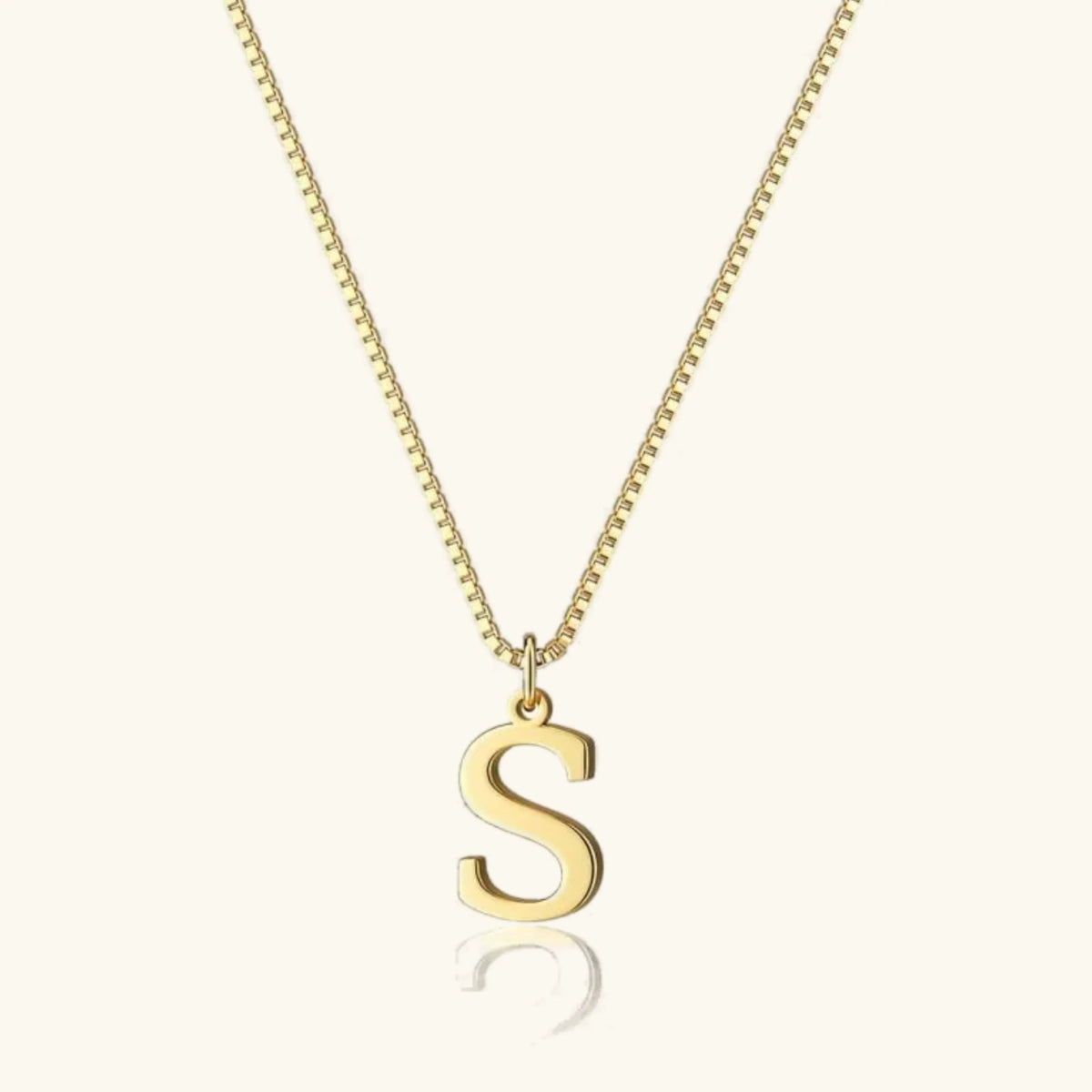 Dames Letterketting – Gold-Tone Initiaal Hanger