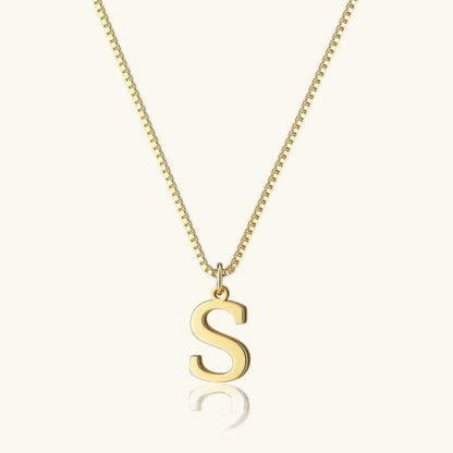 Dames Letterketting – Gold-Tone Initiaal Hanger