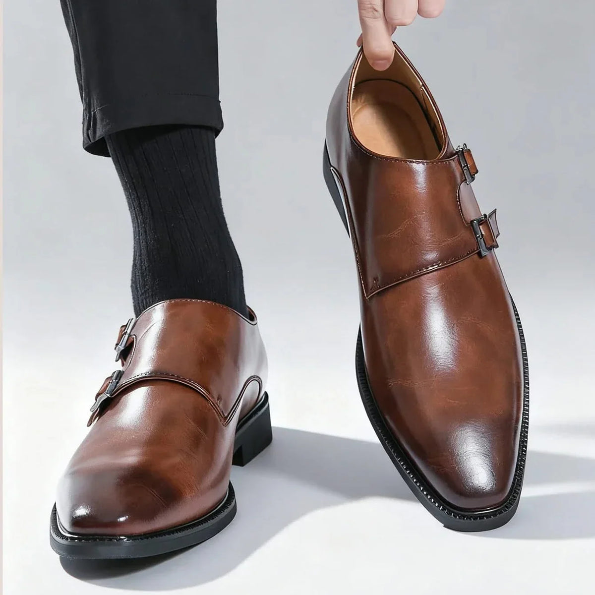 Heren Loafers Leer met Semi-Glanzende Afwerking