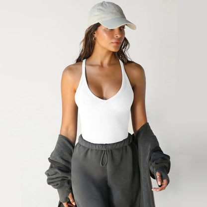 Gwen - Witte Racerback Tanktop
