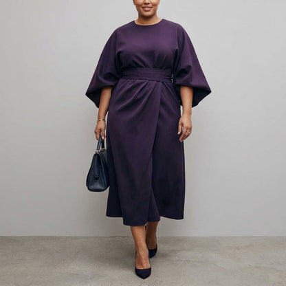 Dames Maxi Jurk met Vleermuismouwen