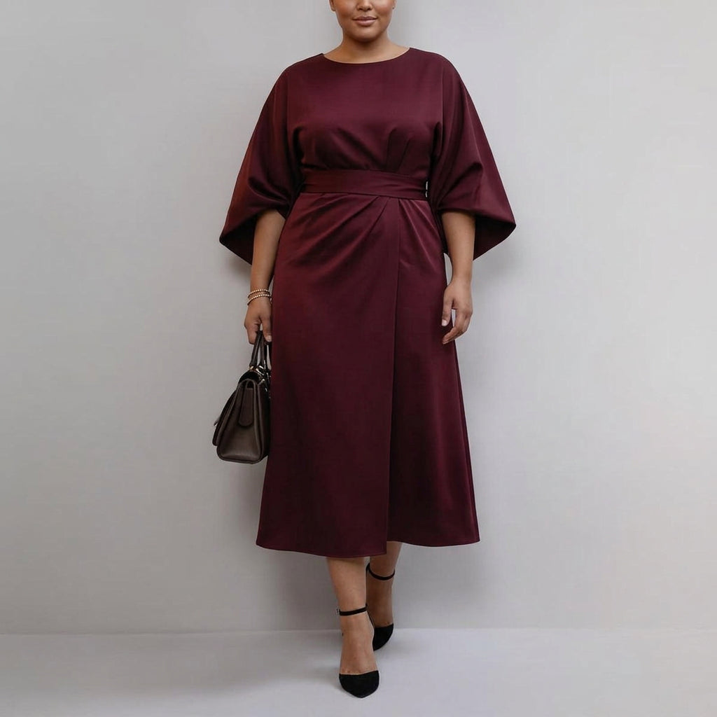 Dames Maxi Jurk met Vleermuismouwen