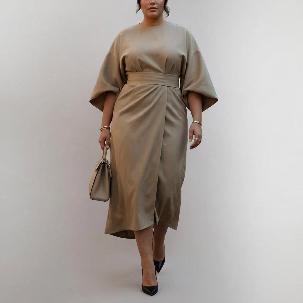 Dames Maxi Jurk met Vleermuismouwen