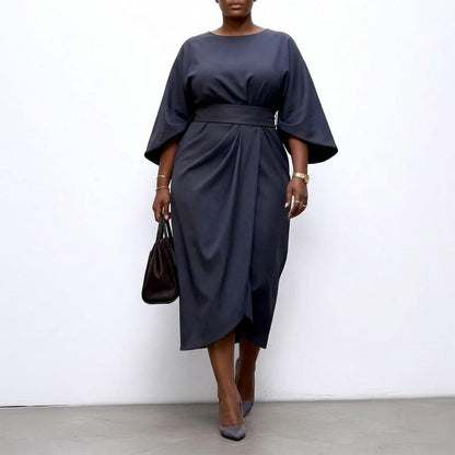 Dames Maxi Jurk met Vleermuismouwen