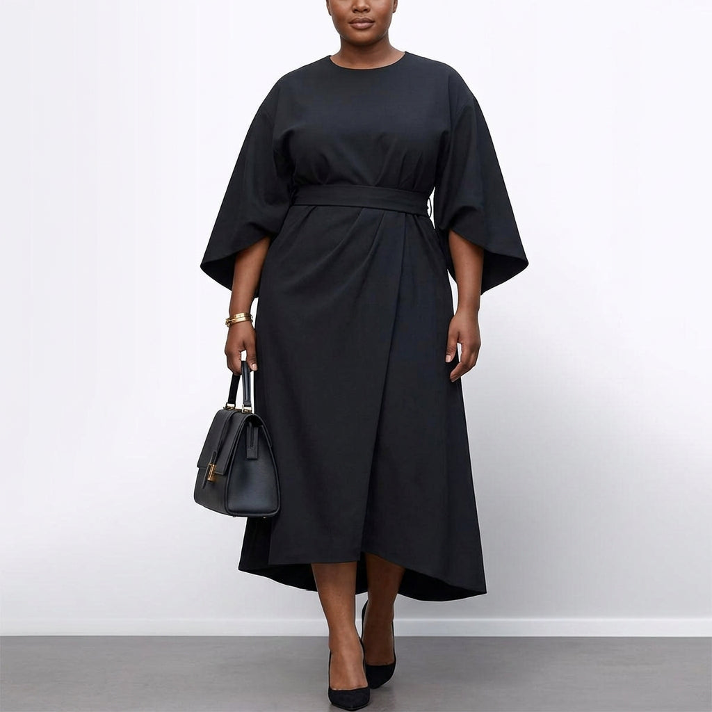 Dames Maxi Jurk met Vleermuismouwen
