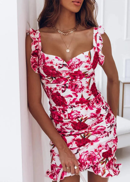 Yara - Vrolijke Bloemen Mini Jurk voor de Zomer