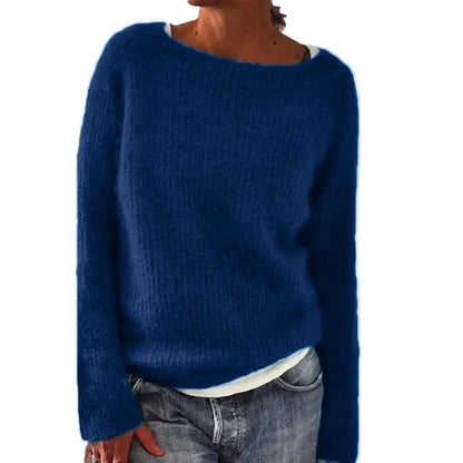 Dames Warme Noorse Pullover – Gebreid, Ronde Hals, Ideaal voor Winter en Casual Outfits
