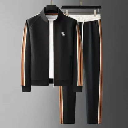 Dames Joggingpak met Leren Details en Verstelbare Koordbroek