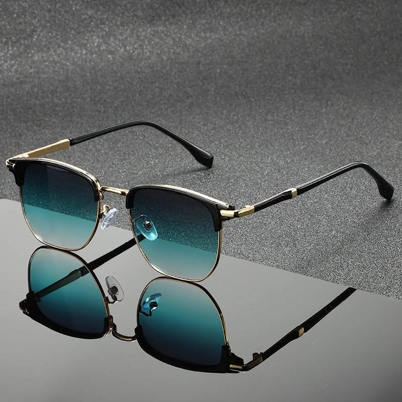 Dames Zonnebril Clubmaster Model Metalen Frame