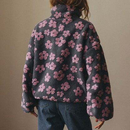 Dames Fleece Sweatshirt met Grote Zak – Zwart, Casual en Comfortabel voor Koude Dagen