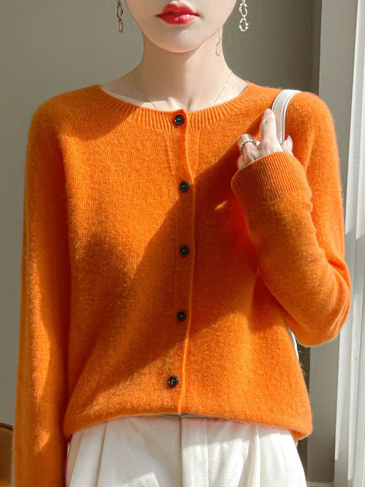 Dames Vest Fijngebreid - Zachte Katoenen Cardigan voor Laagjes