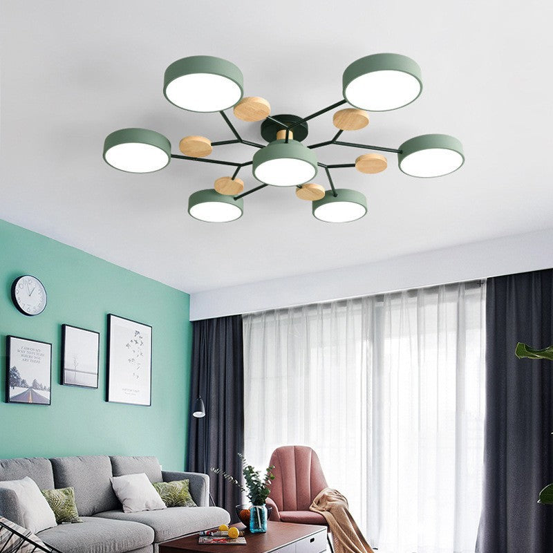 Scandinavische Ronde LED Plafondlamp – Semi-Inbouw Takdesign