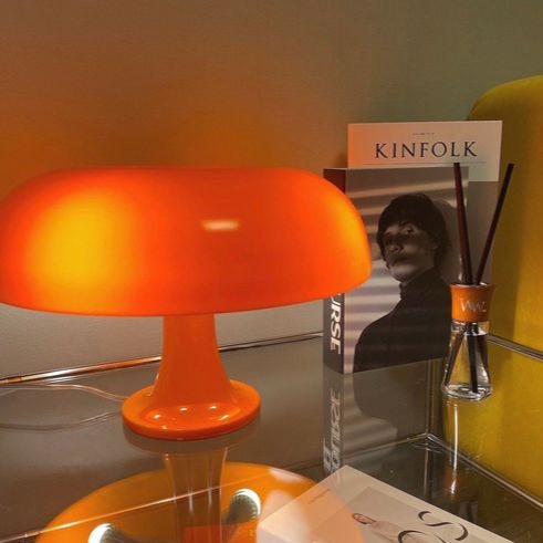 Tafellamp Paddenstoel Scandinavisch Design - Opaal Kap
