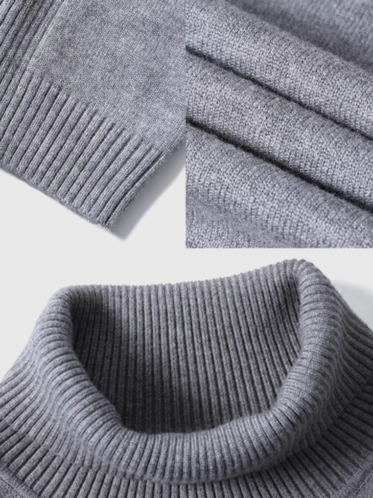 Heren Coltrui Fijngebreid – Zachte Gebreide Pullover