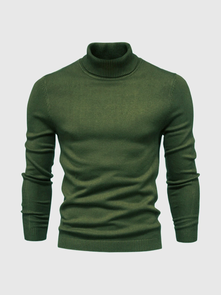 Heren Coltrui Fijngebreid – Zachte Gebreide Pullover