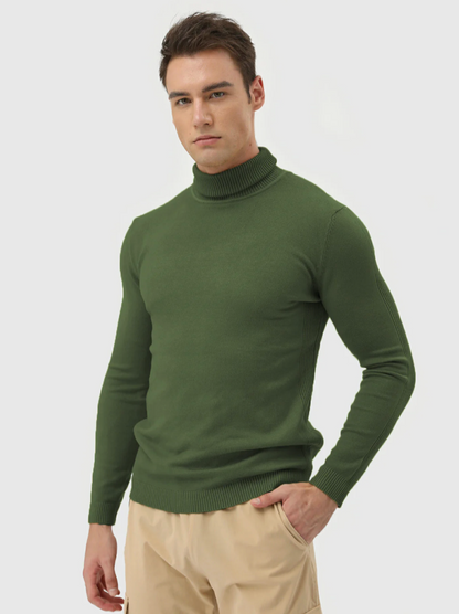 Heren Coltrui Fijngebreid – Zachte Gebreide Pullover