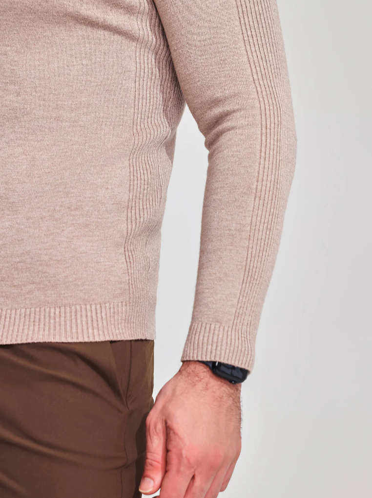 Heren Coltrui Fijngebreid – Zachte Gebreide Pullover