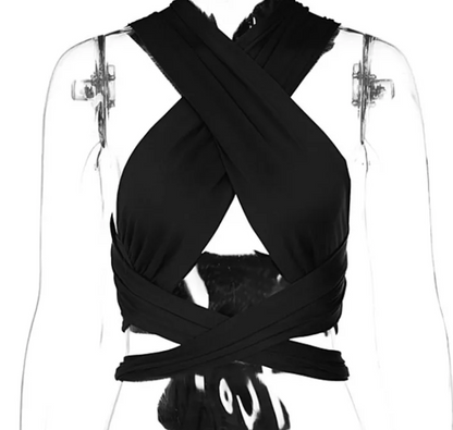 Yalena - Crisscross Haltertop