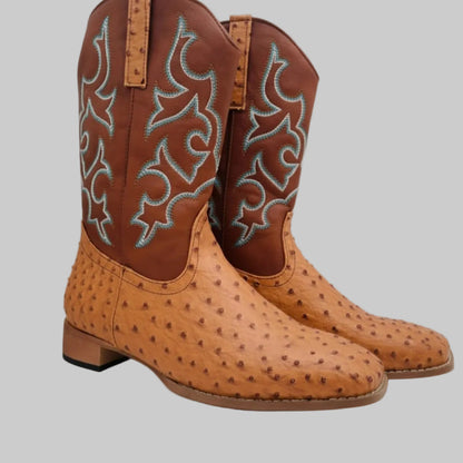 Cowboylaarzen Heren met Exotische Print - Leren Western Boots