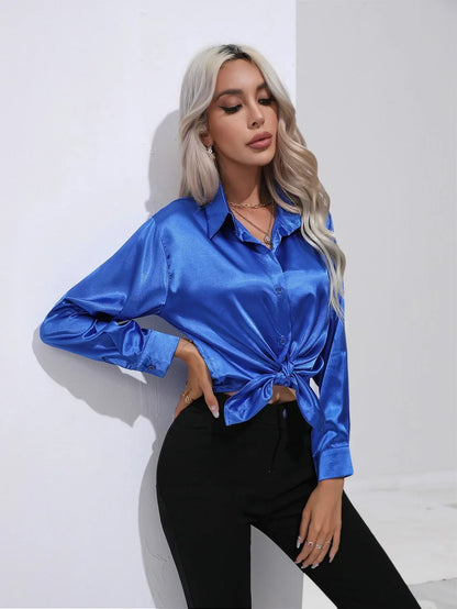 Isotta - Satijnen Blouse