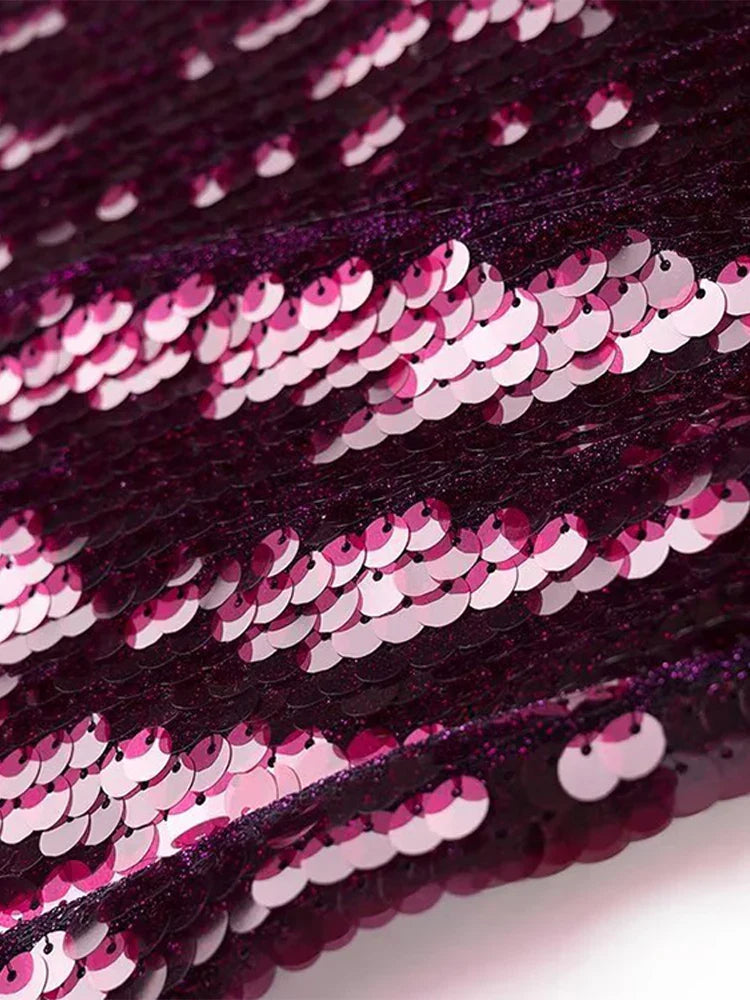 Dames Halterjurk – Pailletten, Open Rug, Avondkleding