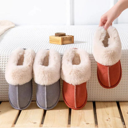Dames Warme Gevoerde Pantoffels – Pluche Winter Huispantoffels voor Binnen