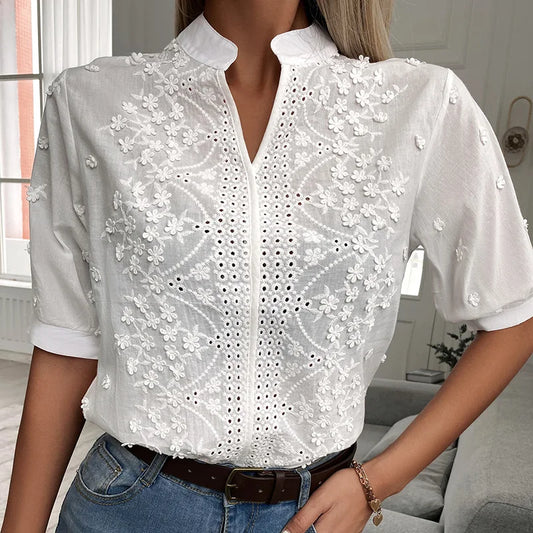 Anae - Elegante Geborduurde Blouse