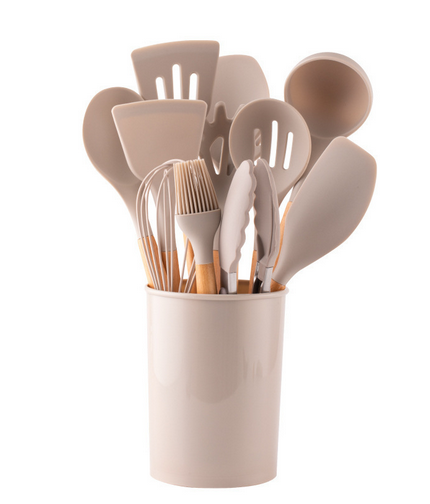 Silicone Cooking Utensils Set - 12pc Heat Resistant Kitchen Tools 0