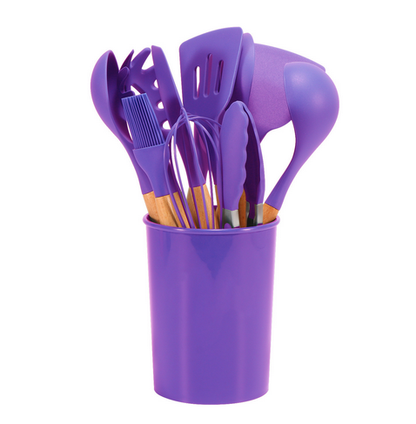 Silicone Cooking Utensils Set - 12pc Heat Resistant Kitchen Tools 6