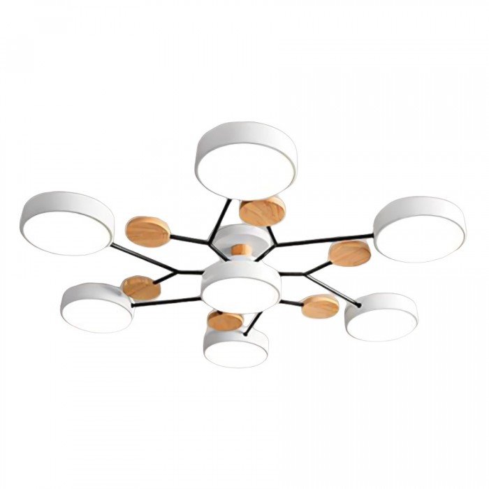 Scandinavische LED Plafondlamp met Armen – 4 tot 7 Lichtpunten
