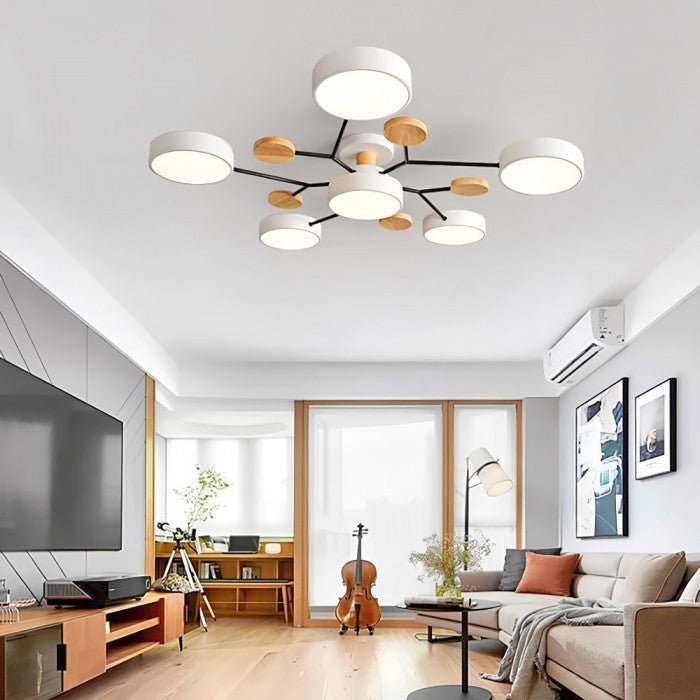Scandinavische LED Plafondlamp met Armen – 4 tot 7 Lichtpunten