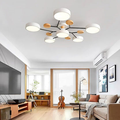 Scandinavische LED Plafondlamp met Armen – 4 tot 7 Lichtpunten