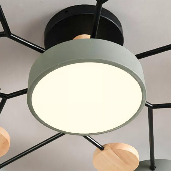 Scandinavische LED Plafondlamp met Armen – 4 tot 7 Lichtpunten