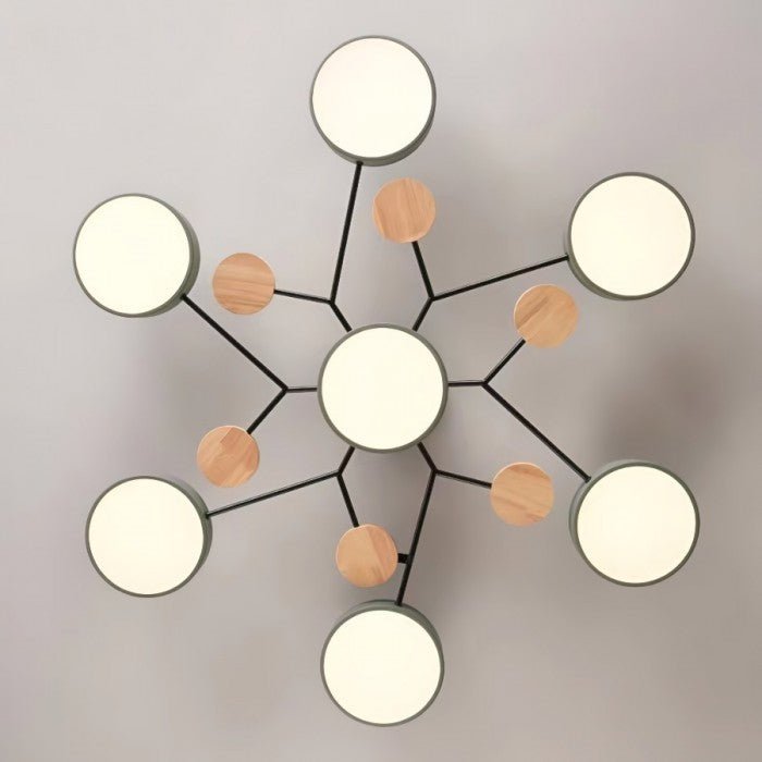 Scandinavische LED Plafondlamp met Armen – 4 tot 7 Lichtpunten