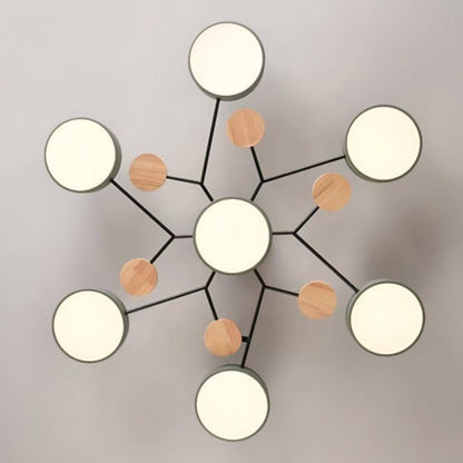 Scandinavische LED Plafondlamp met Armen – 4 tot 7 Lichtpunten