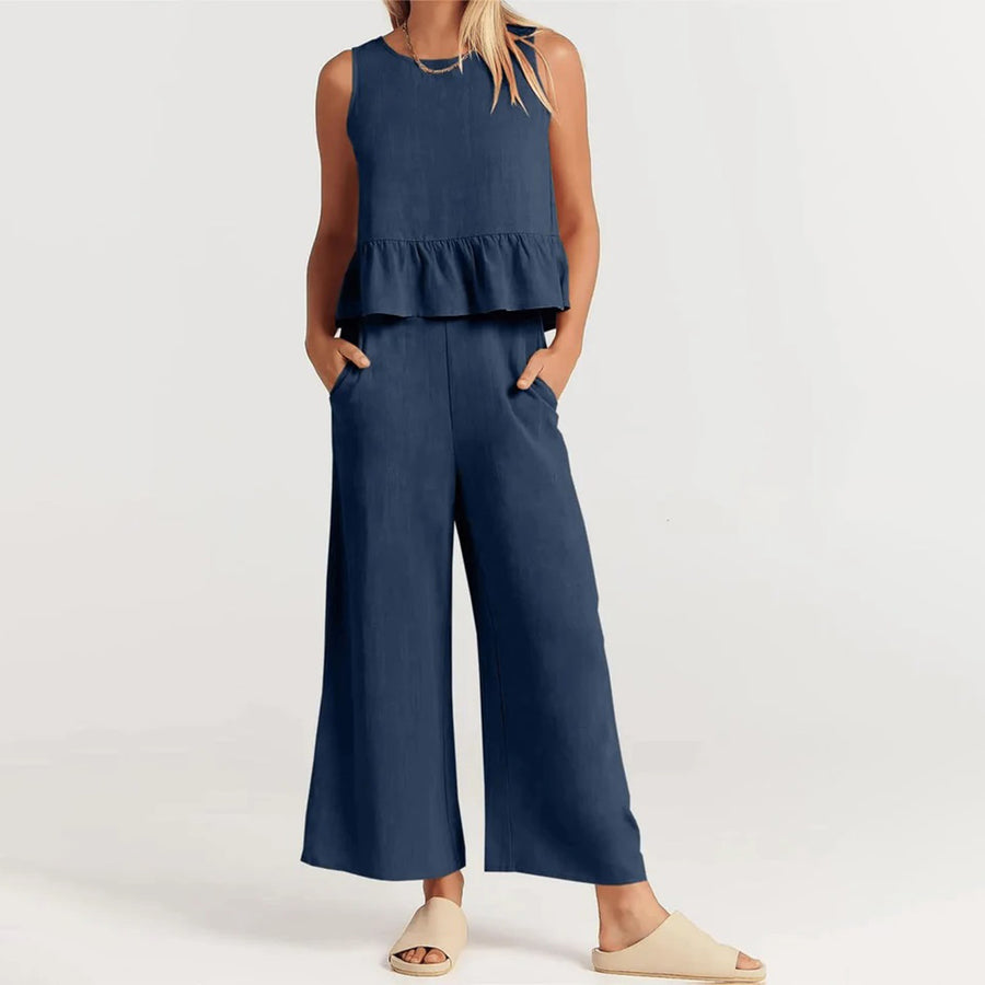 Giuliana - Tweedelig Set Met Mouwloos Topje Voor Zomer