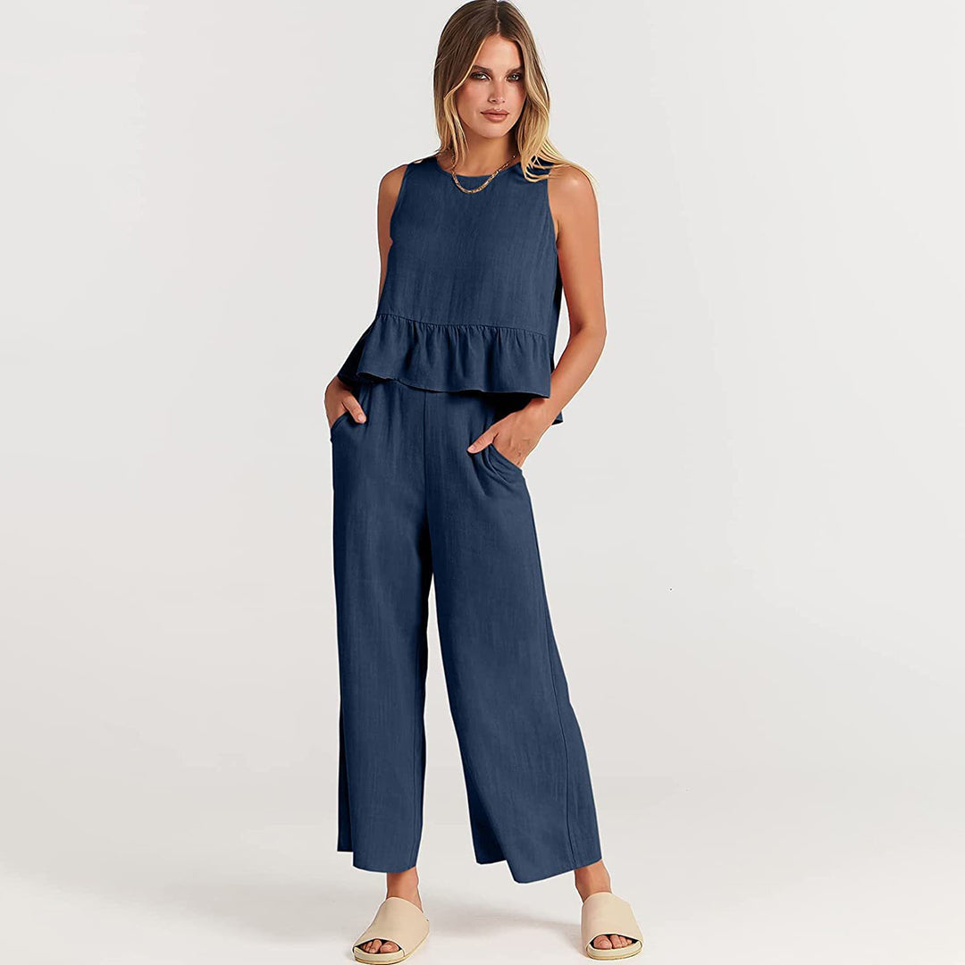 Giuliana - Tweedelig Set Met Mouwloos Topje Voor Zomer