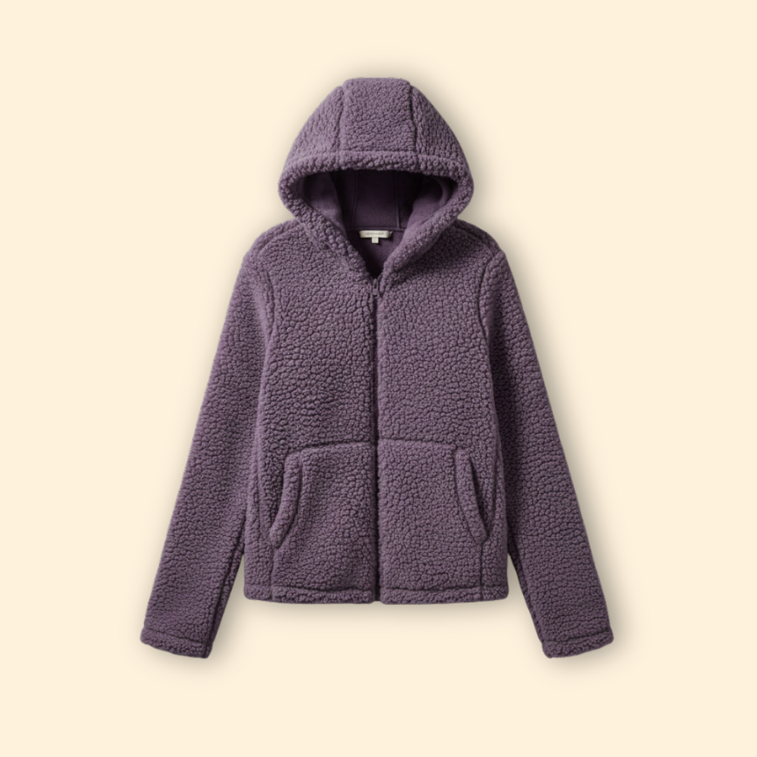Dames Teddy Jas met Capuchon - Fleece Winterjas