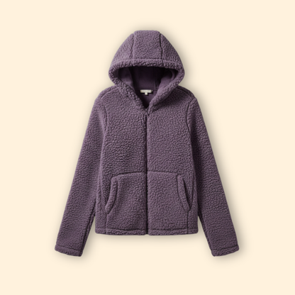 Dames Teddy Jas met Capuchon - Fleece Winterjas