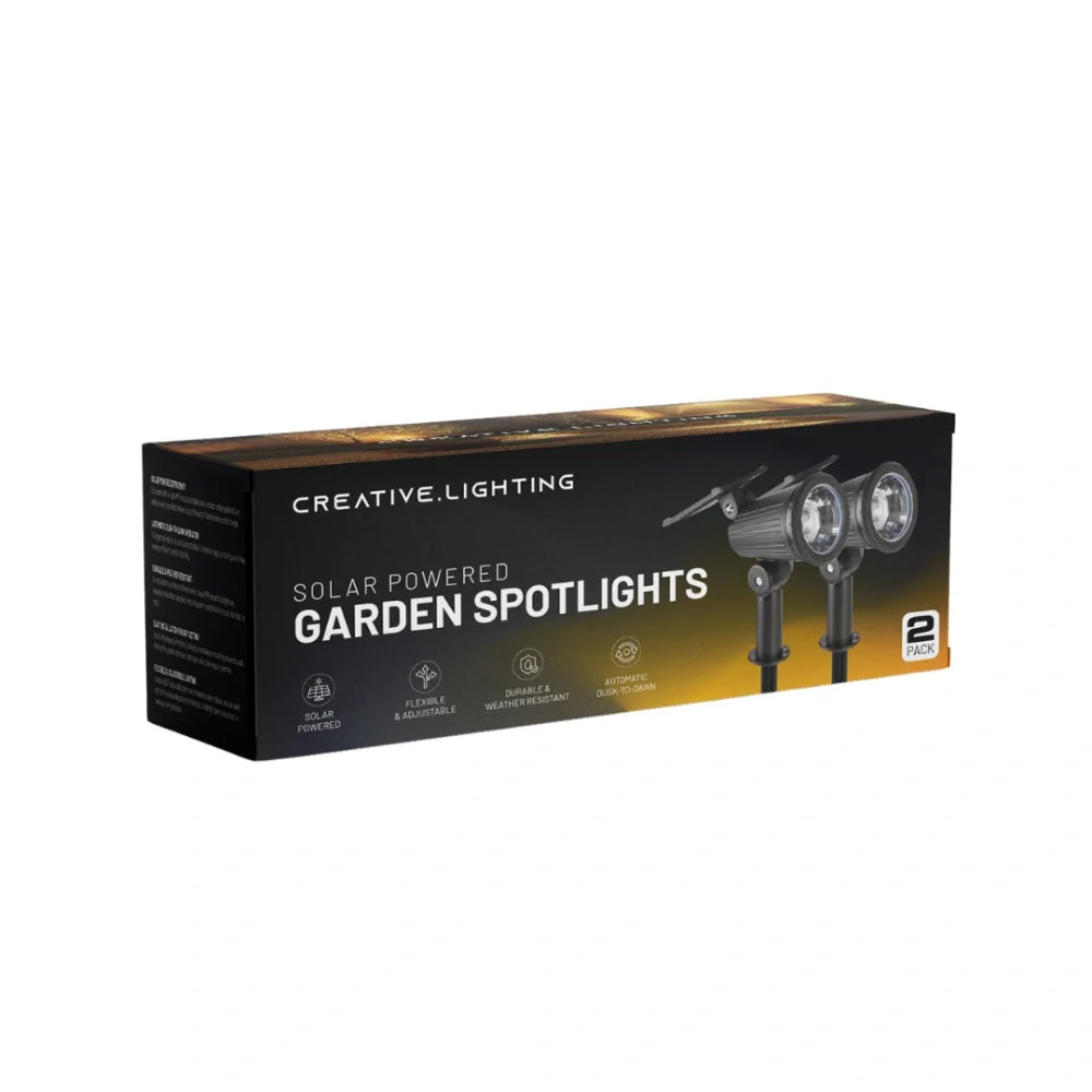 Solar Tuinspot Verstelbaar met LED Verlichting - Waterdicht