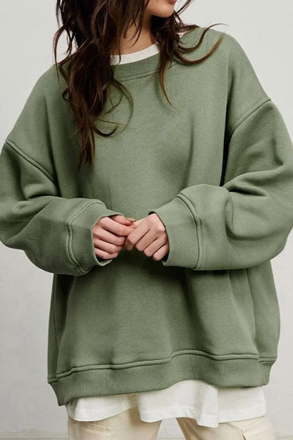 Dames Oversized Sweatshirt – Katoen, Casual met Ronde Hals voor Comfortabele Dagelijkse Outfits