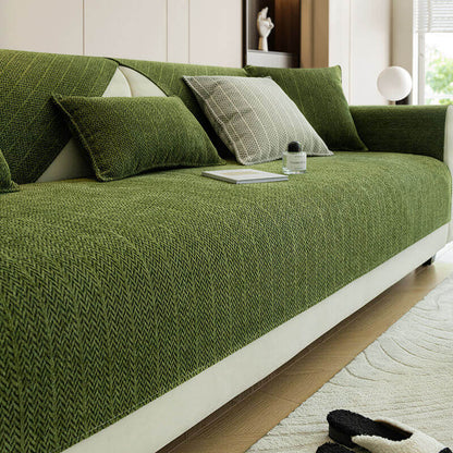 Bankhoes Chenille Anti-Slip - Huisdiervriendelijk & Wasbaar