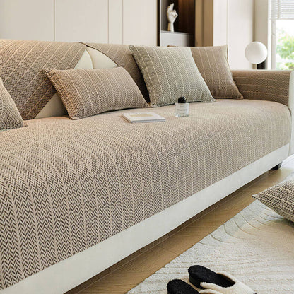 Bankhoes Chenille Anti-Slip - Huisdiervriendelijk & Wasbaar