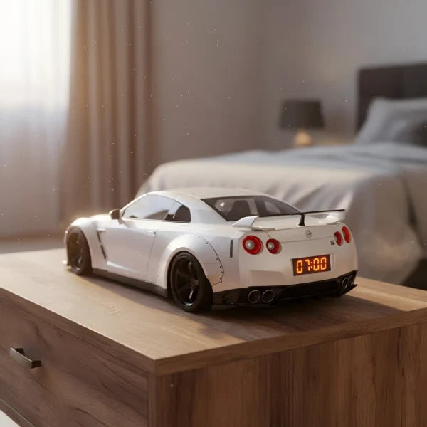 Sports Car Alarm Clock – LED Display with Light and Sound Effects 4