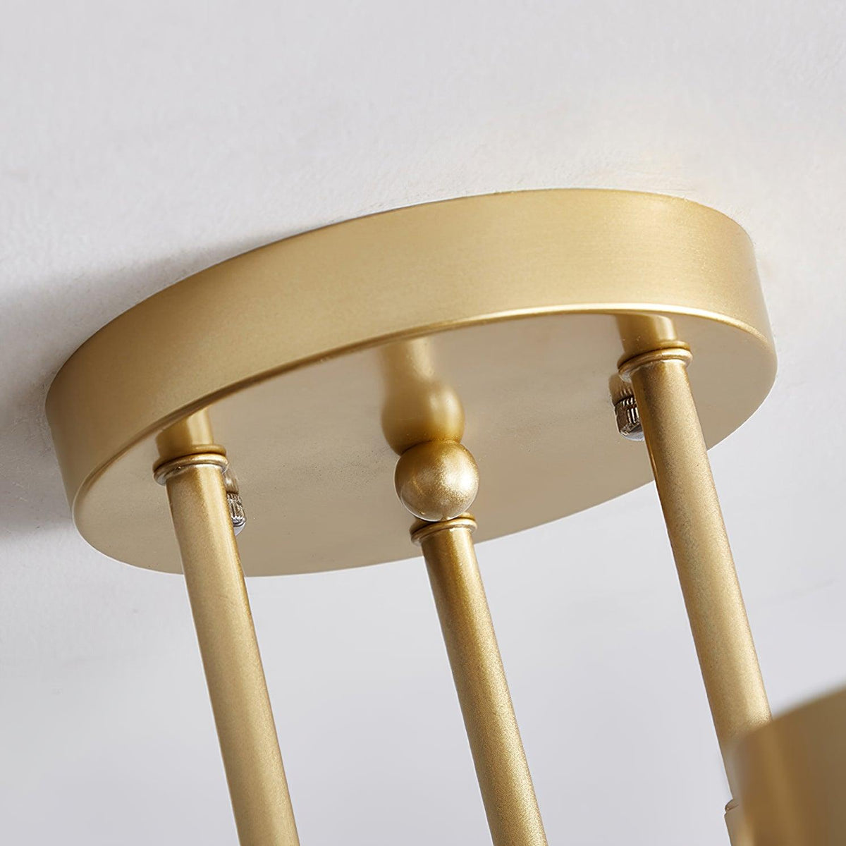 Plafondlamp Sputnik Design met Kruisende Armen en Cilindrische Lichtpunten