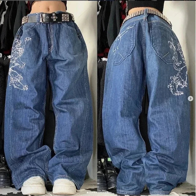 Isandro - Unisex Retro Baggy Cargo Jeans